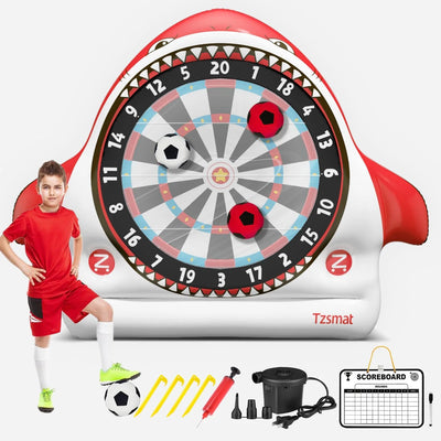 Inflatable Game Outdoor Giant Dartboard for Soccer Large Carnival Outdoor Games Giant Outdoor Game Activities Giant Yard Soccer Darts Games Red Extra Large-XL