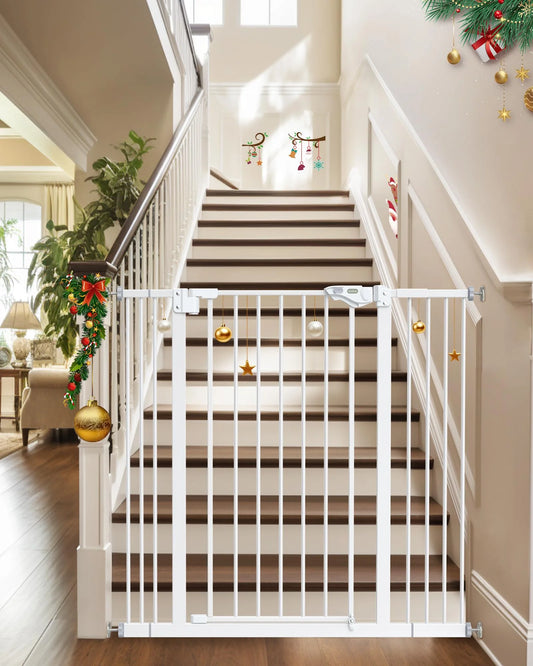 InnoTruth 29-39.6”Baby Gate for Stairs - Pure White - View 1