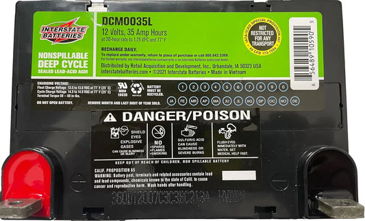 Interstate Batteries 12V 35Ah Deep Cycle Mobility Battery - View 1