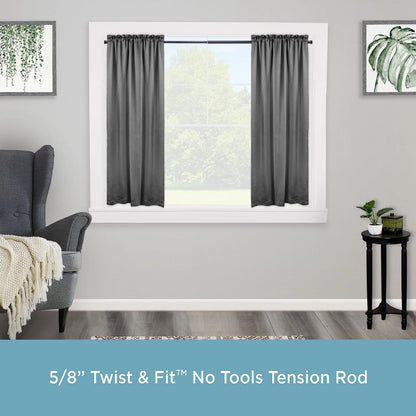 Kenney KN723 Rogers Twist & Fit Tension Curtain Rod - View 2