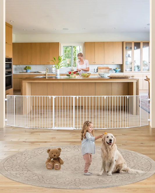 keny 190" Extra Wide Baby Gate - White - View 1