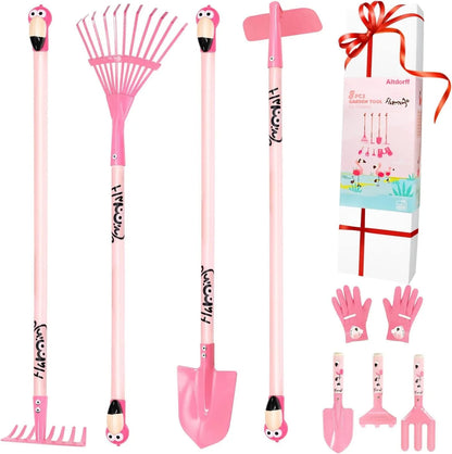 Kids Rake and Shovel Set - Pink - View 1