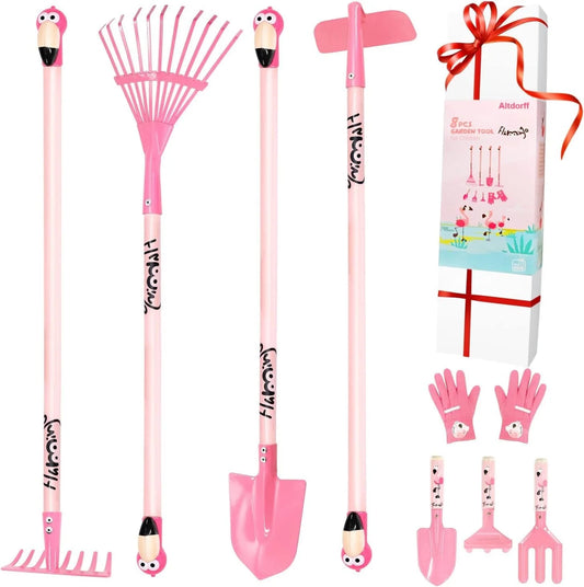 Kids Rake and Shovel Set - Pink - View 1