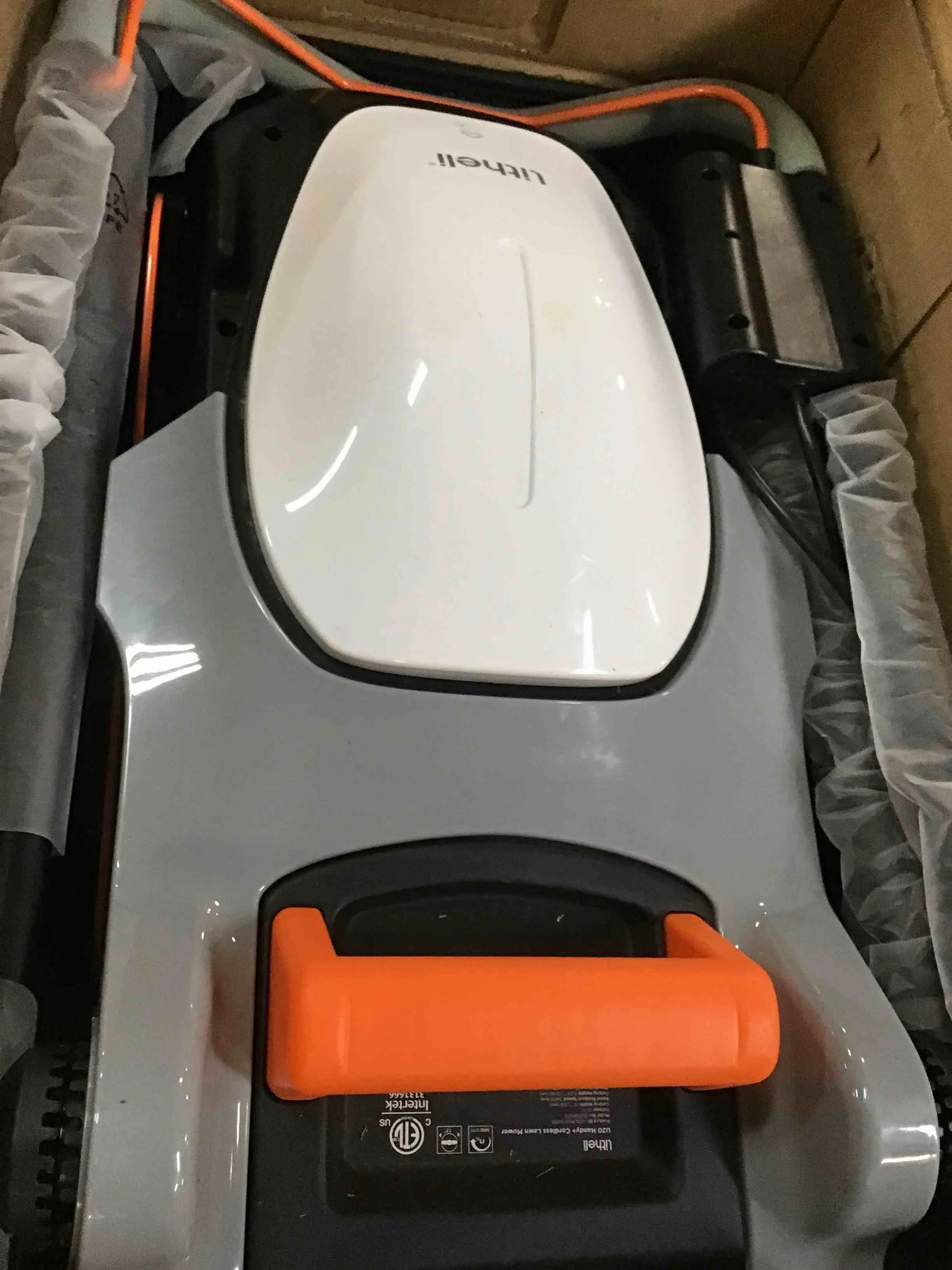 Green Plastic, Metal Litheli Cordless Lawn Mower 13 Inch, U20 Handy+ 20V Electric Lawn Mowers for Garden, Yard and Farm, 5 Heights Adjustment, Light Weight,4.0Ah Portable Battery Included, As Is condition - View 2