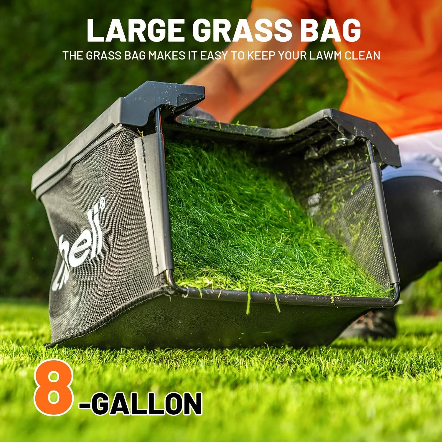 Green Plastic, Metal Litheli Cordless Lawn Mower 13 Inch, U20 Handy+ 20V Electric Lawn Mowers for Garden, Yard and Farm, 5 Heights Adjustment, Light Weight,4.0Ah Portable Battery Included, As Is condition - View 9