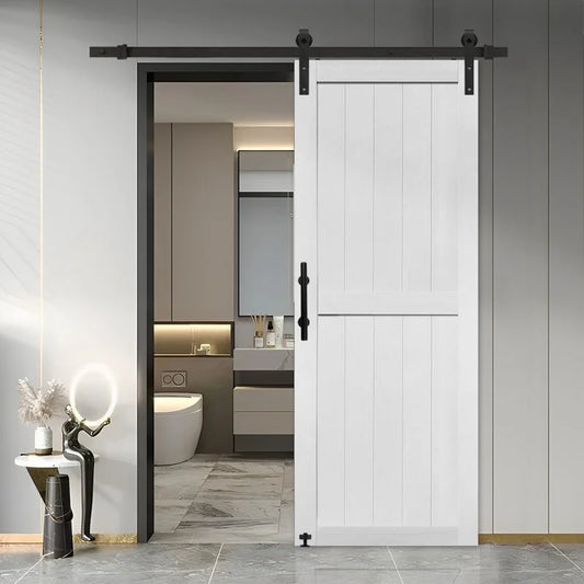 MDF Barn Door with Sliding Door Hardware Kit - View 1