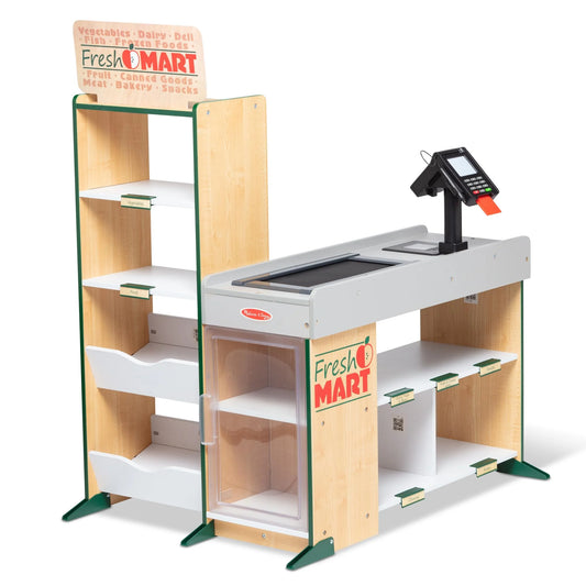 Melissa & Doug Freestanding Wooden Fresh Mart Grocery Store - FSC Certified - View 1