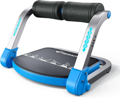 MERACH Ab Machine for Stomach Workout, Ab Crunch Machine with 3 Adjustable Resistance and Automatic Rebound, Sit Up Machine with 330 LBS Weight Capacity, Ab Workout Equipment for Home Exercise Navy Blue