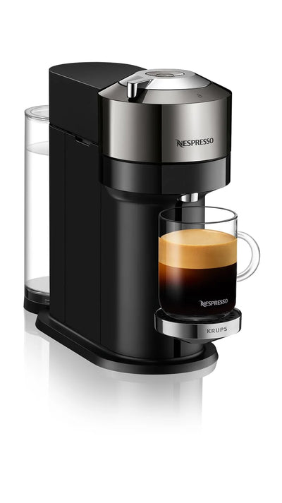 Nespresso Vertuo Next Deluxe Coffee and Espresso Machine by De'Longhi, Chrome