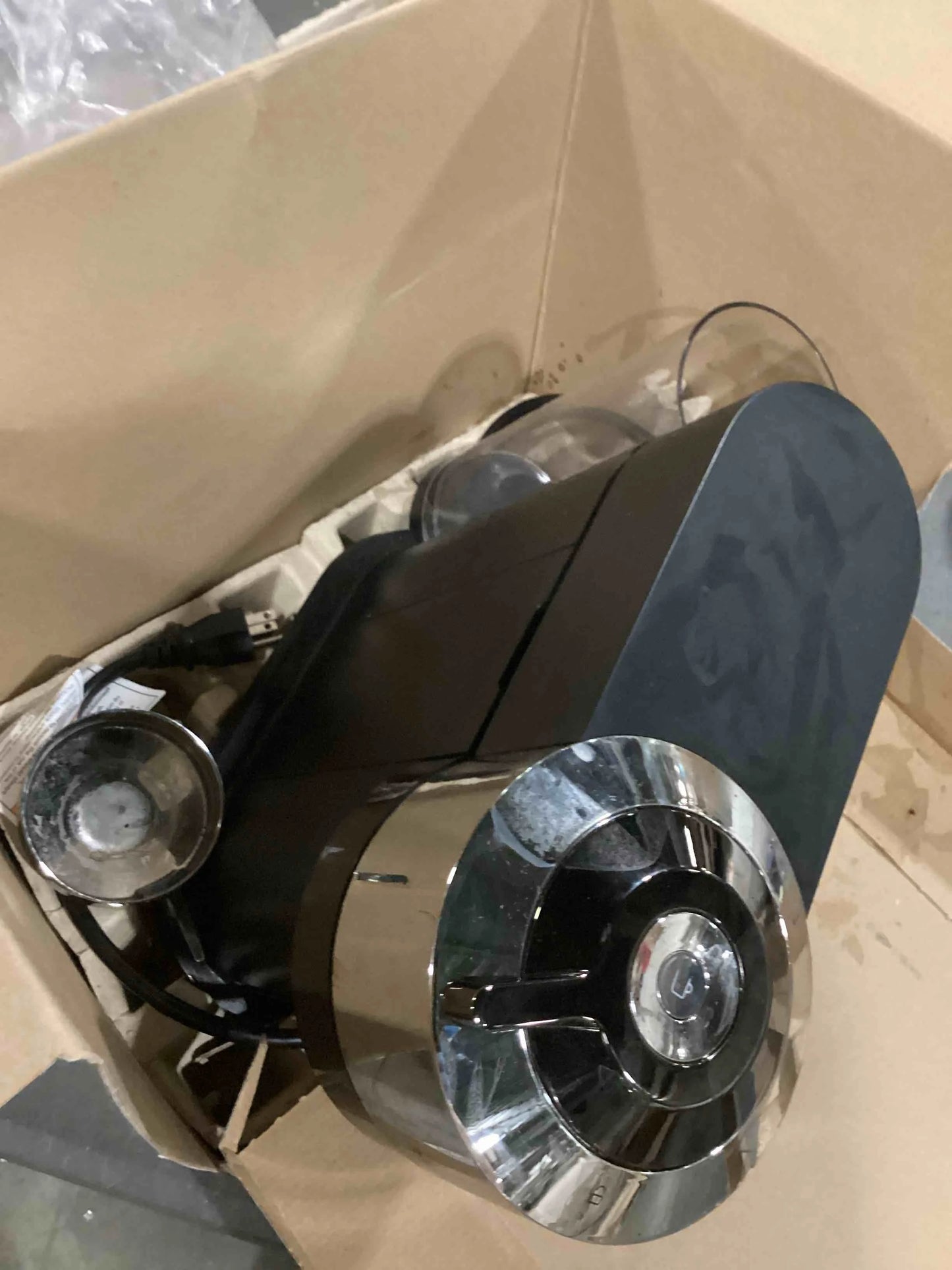 Chrome Plastic, Metal Nespresso Vertuo Next Deluxe Coffee and Espresso Machine by De'Longhi, Chrome, As Is condition - View 3