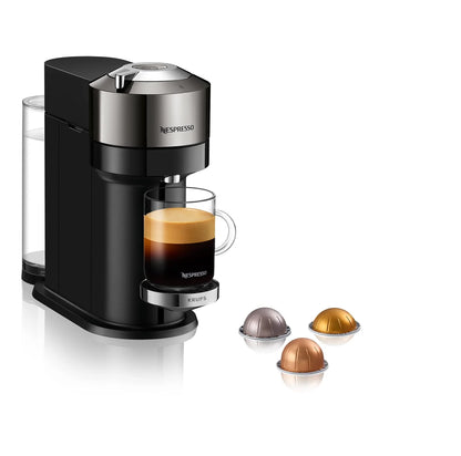 Nespresso Vertuo Next Deluxe Coffee and Espresso Machine by De'Longhi, Chrome - View 4