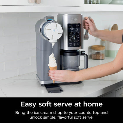 Multi-color Plastic, Metal Ninja Swirl by CREAMi Ice Cream and Soft Serve Maker, Sorbet, Milkshake, Frozen Yogurt, Low Calories Program & More, 13-in-1, Soft Serve Handle, (2) CREAMi Swirl 16oz Pints, For Kids & ALL ages, NC701, As Is condition - View 11
