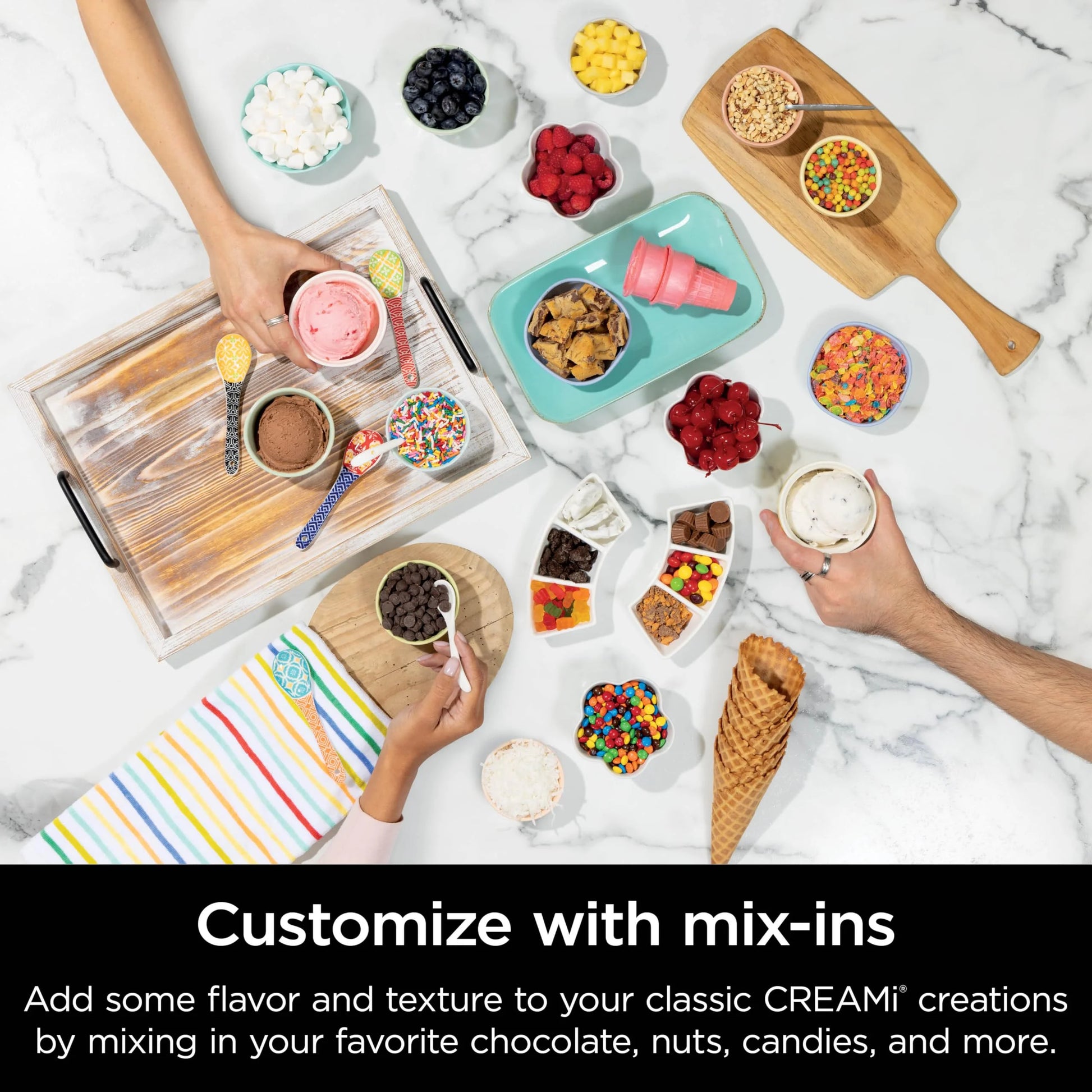 Multi-color Plastic, Metal Ninja Swirl by CREAMi Ice Cream and Soft Serve Maker, Sorbet, Milkshake, Frozen Yogurt, Low Calories Program & More, 13-in-1, Soft Serve Handle, (2) CREAMi Swirl 16oz Pints, For Kids & ALL ages, NC701, As Is condition - View 12