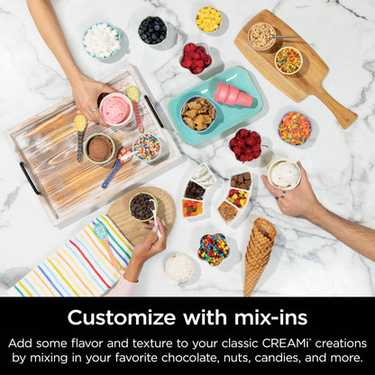 Multi-color Plastic, Metal Ninja Swirl by CREAMi Ice Cream and Soft Serve Maker, Sorbet, Milkshake, Frozen Yogurt, Low Calories Program & More, 13-in-1, Soft Serve Handle, (2) CREAMi Swirl 16oz Pints, For Kids & ALL ages, NC701, As Is condition - View 12