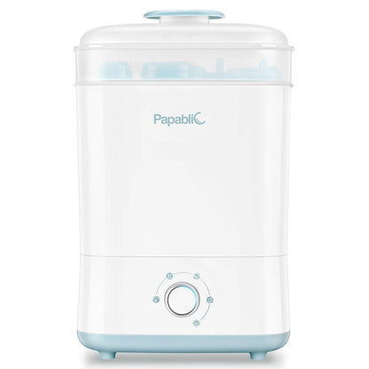 White Plastic, Metal Papablic Baby Bottle Sterilizer and Dryer, Electric Steam Sterilizer for Baby Bottles, Pacifiers, and Pump Parts, Large Capacity 10 Bottle, Fast Sanitizes and Dries Bottles, Easy to Use and Clean, Good Condition condition - View 1