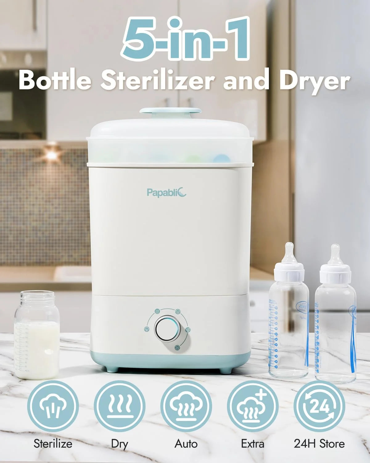 Papablic Baby Bottle Sterilizer and Dryer - View 8