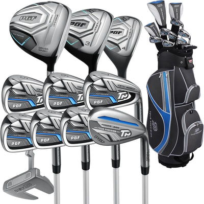 PGF Gold Tour Precision Complete Golf Club Package Set for Men & Women [Rihgt Hand][Length: Standard] [WOMEN][15-Pieces]