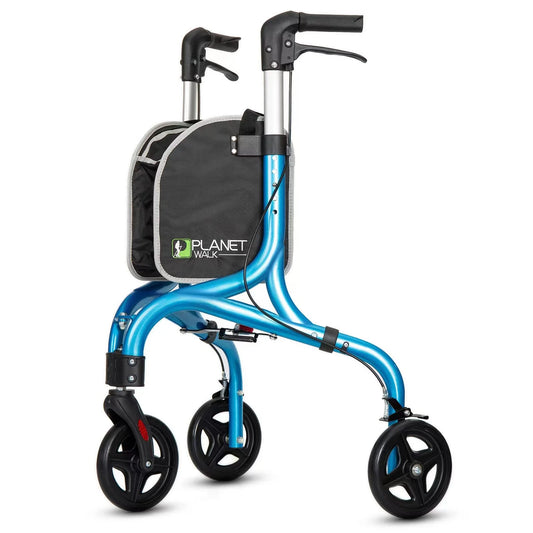 Planetwalk Premium 3 Wheel Rollator Walker for Seniors - Brilliant Blue - View 1