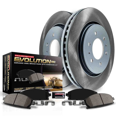 Power Stop SC8624 Rear Brake Kit With Semi-Coated Brake Rotors and Ceramic Brake Pads & Hardware For Buick Envision 2017-2018 [Application Specific]