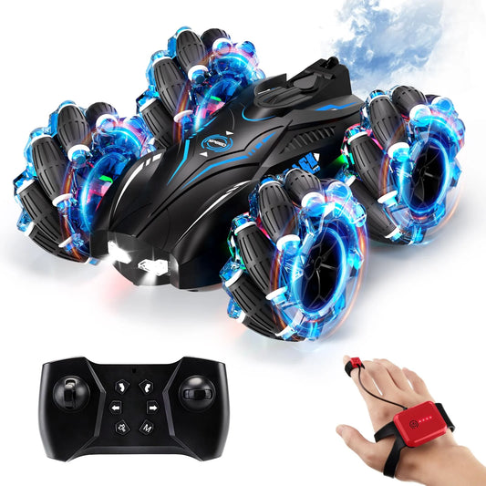 RC Gesture Sensing Stunt Car - Blue - View 1