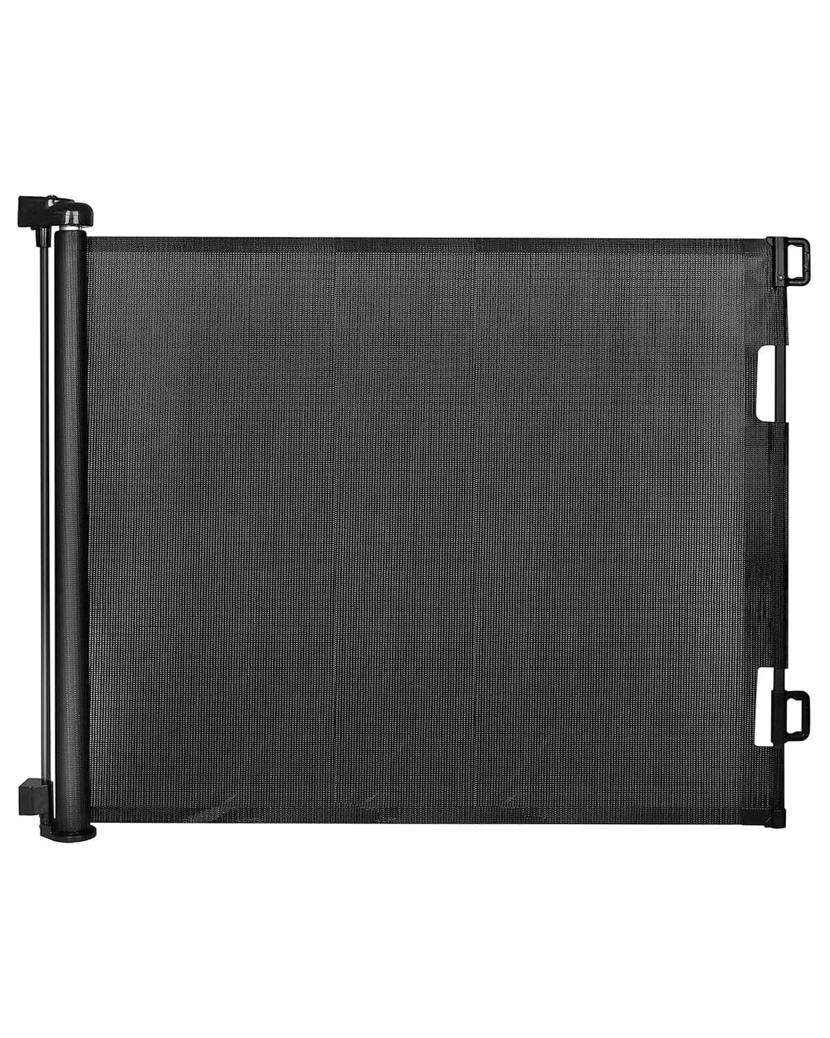 Black Mesh Retractable Baby Gate,Mesh Baby Gate or Mesh Dog Gate,33" Tall,Extends up to 55" Wide,Child Safety Gate for Doorways, Stairs, Hallways, Indoor/Outdoor?Black,33"x55", As Is condition - View 1
