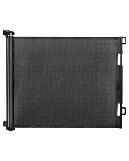 Black Mesh Retractable Baby Gate,Mesh Baby Gate or Mesh Dog Gate,33" Tall,Extends up to 55" Wide,Child Safety Gate for Doorways, Stairs, Hallways, Indoor/Outdoor?Black,33"x55", As Is condition - View 1
