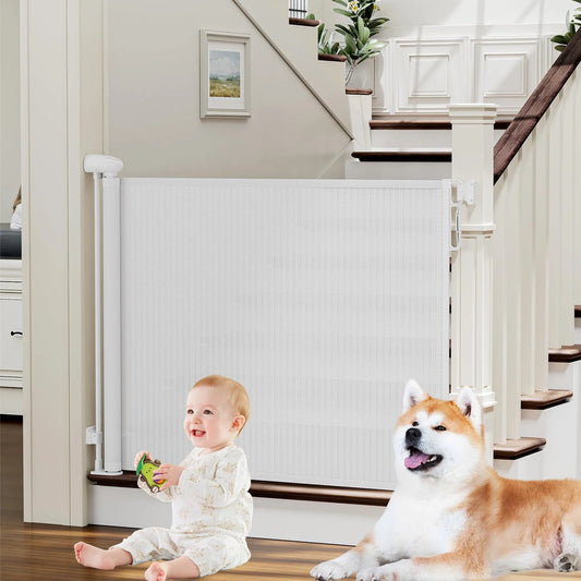 PRObebi Retractable Baby Gates for Stairs - Indoor/Outdoor Dog & Child Safety Gate - View 1