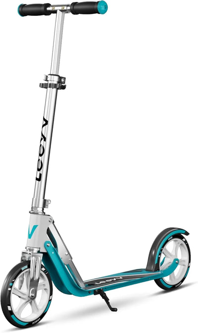 Scooter for Kids 6-12 & Adults | Adjustable Height, Foldable, Lightweight Aluminum Frame | Holds Up to 220lbs | Smooth Ride on Any Terrain 205Turquoise