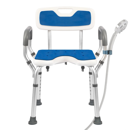 Heavy Duty Shower Chair with Arms and Back - View 1