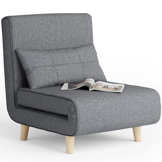 Aiho 3-in-1 Sleeper Chair Bed - Dark Grey - View 1
