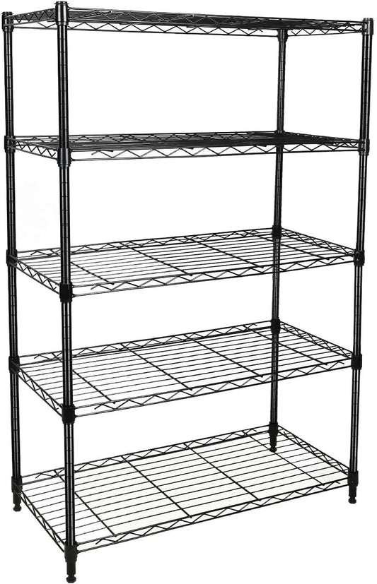 Simple Deluxe Heavy Duty 5-Shelf Storage Shelving Unit - Black - View 1