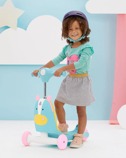 Skip Hop 3-in-1 Baby Activity Push Walker to Toddler Scooter, Zoo Unicorn - View 9