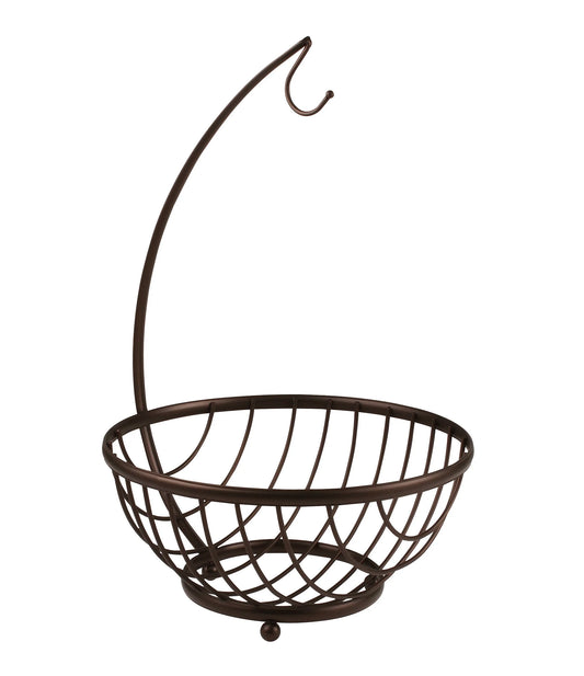 Spectrum Ashley Tree Hanger Basket, Produce Saver Banana Holder & Open Wire Fruit Bowl - Bronze - View 1