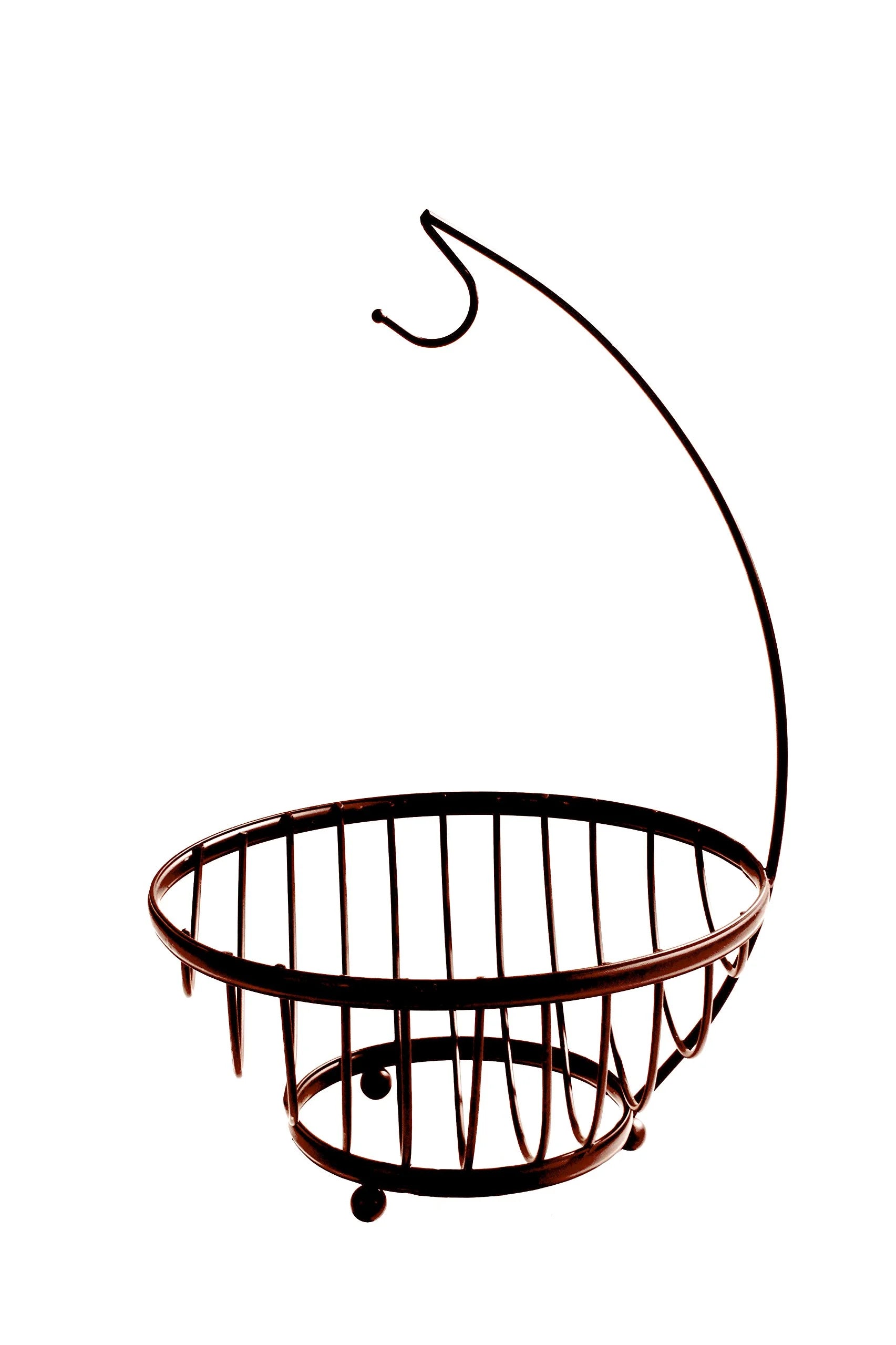 Bronze Metal Spectrum Ashley Tree Hanger Basket, Produce Saver Banana Holder & Open Wire Fruit Bowl for Kitchen Counter & Dining Table, Bronze, As Is condition - View 5