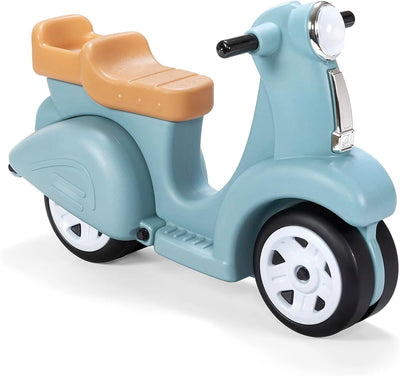 Step2 Ride Along Scooter Kids Push Car, Foot Powered Ride On Toy, Practice Balance with 4 Wheels, Made of Durable Plastic, Max Weight 40 lbs., For Toddlers 1.5-4 Years Old, Aqua