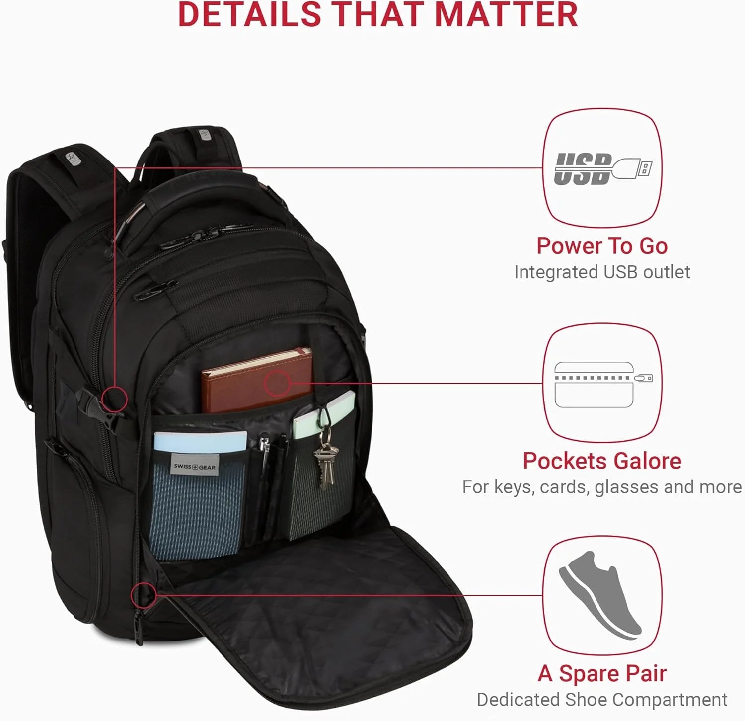 SwissGear ScanSmart Laptop Bag - Black Stealth - View 6