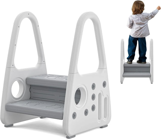 Toddler Step Stool with Safety Handles - View 1