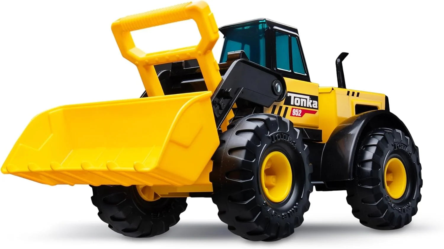 Yellow Steel, Plastic Tonka Steel Classics Front Loader - Made with Steel & Sturdy Plastic, Yellow Toy Construction Truck, Boys and Girls, Kids, Toddlers, Ages 3+, Brand New condition - View 1