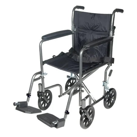 Black Steel frame, nylon upholstery Transport/WheelchairTransport Chairs, Good Condition condition - View 6