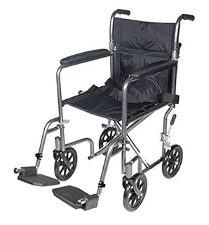 Black Steel frame, nylon upholstery Transport/WheelchairTransport Chairs, Good Condition condition - View 7