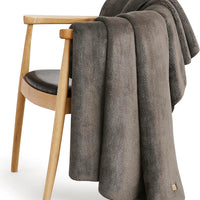 UGG 18964 Whitecap Plush Flannel Oversized Reversible Fleece Throw Blanket Comfortable Lightweight Decor Hotel Style Luxurious Machine Easy Care Washable Blankets, 50 x 70-Inch, Light Fawn Throw Brown