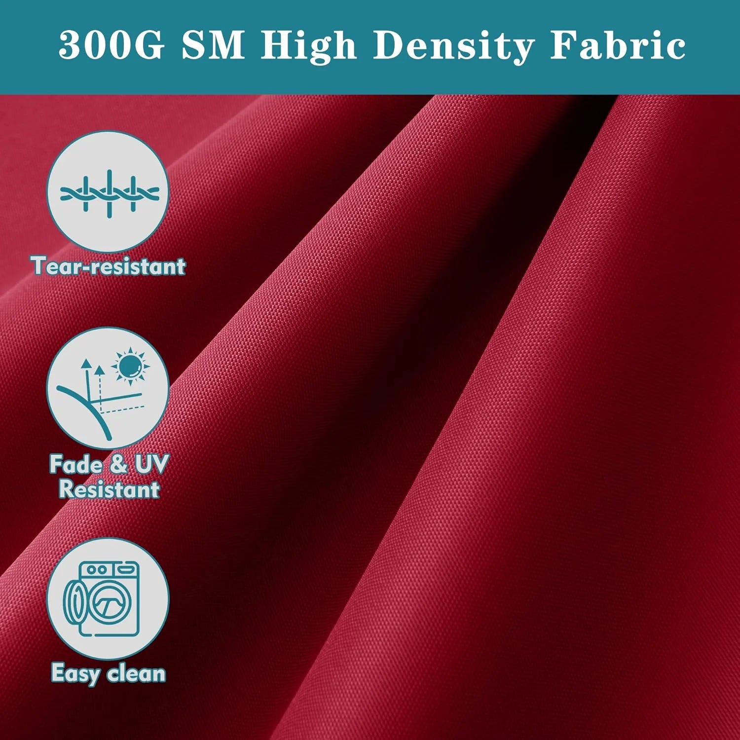 Waterproof Outdoor Chair Cushion Set - Burgundy, Set of 4 - View 8