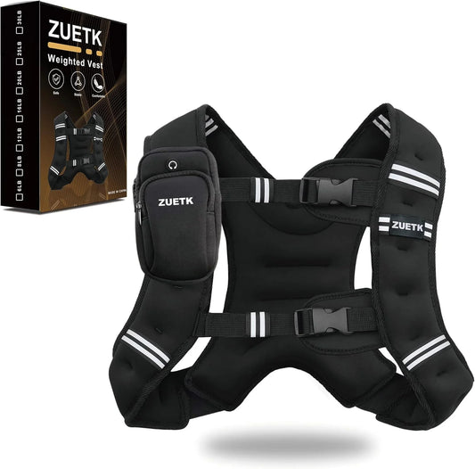 Reflective Weighted Vest for Strength Training and Fitness - View 1
