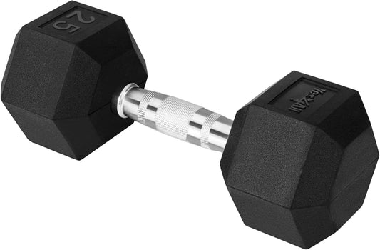 Yes4All Chrome Grip Encased Hex Dumbbells - View 1