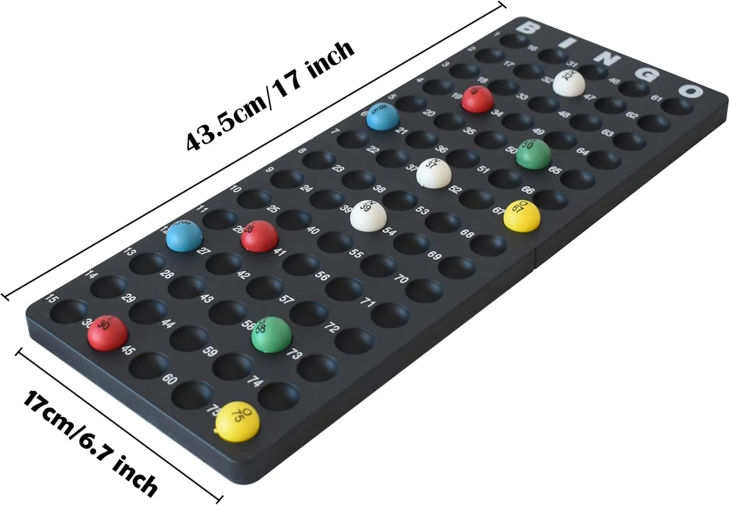 Multi-color Metal, Plastic Yuanhe Jumbo Bingo Game Set - 11" Metal Round Cage, 75 Colored Balls, 100 Bingo Cards, 500 Mixed Chips and Master Board for Large Groups, Parties Jumbo Set, Brand New condition - View 7